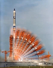TIME-LAPSE OF PAD 19 PRIOR TO THE GEMINI 10 LAUNCH - 8X10 NASA PHOTO (EP-793)