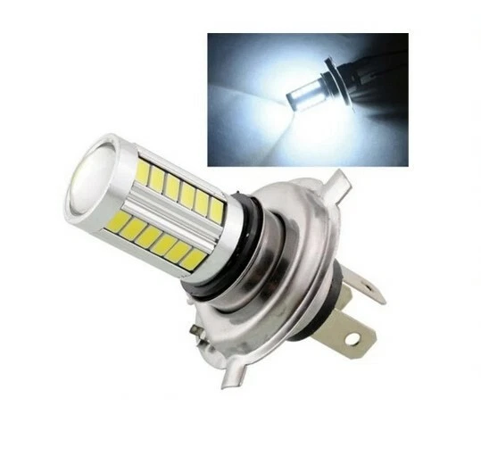 1x H4 LED Ampoule Feu Croisement Plein phare moto scooter 6500K 12V - Photo 1/1