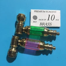 ((set Of 2 Pcs)) Gold Plated   metal  With color acrylic Chamber
