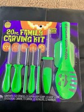 Pumpkin Pro Family Pumpkin Carving Kit Halloween Crafts Stencils 20 Piece - NEW