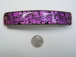 Handmade-By-Janet-Wolery-4-034-Dichroic-Fused-Glass-Barrette-Pink-Hearts