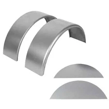 Qty 2 Round Steel Cargo Trailer Fenders 14"-16" Wheel 16 Gauge Steel 32" 4 Piece
