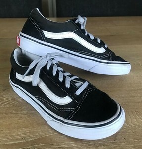 Vans Old Skool Sneaker 721356 neri in pelle scamosciata WOMEN'S Kids Scarpe  Da Ginnastica Misura UK 2 | eBay