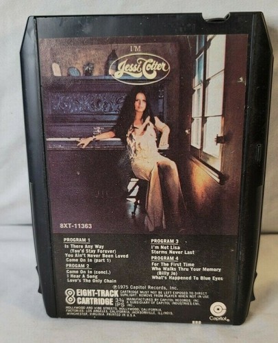 Jessie Colter "I'm Jessie Colter" 8-Track Cartridge 1975 Capitol Records. - 第 1/5 張圖片