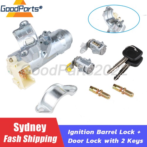 Ignition Barrel Lock + Door Lock with 2 Keys Set Fits For Toyota Hilux