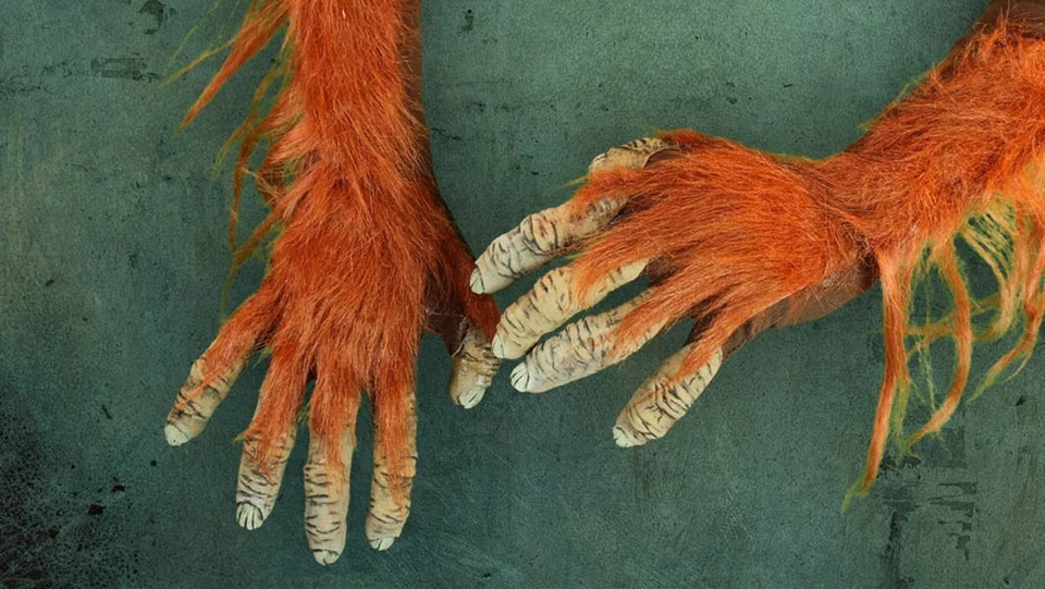 ZAGONE STUDIOS ORANGUTAN HANDS GLOVES LATEX FUR FANCY DRESS MONKEY APE