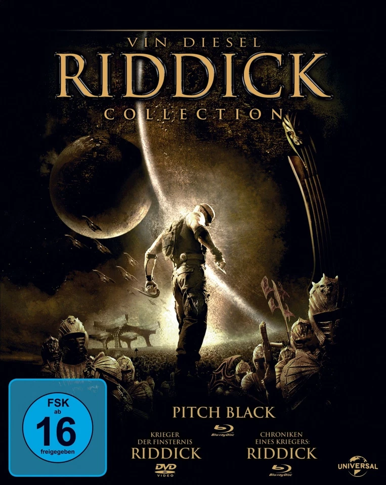 Riddick - Teil: 1 - 3 (2000 - 2004)[2 Blu-ray + DVD/Neu/OVP] Vin Diesel - Bild 4 von 4