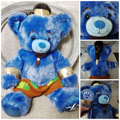 Build a Bear Disney Aladdin Genie STUFFED Plush w Shorts Blue 18'' 2019 Excellent