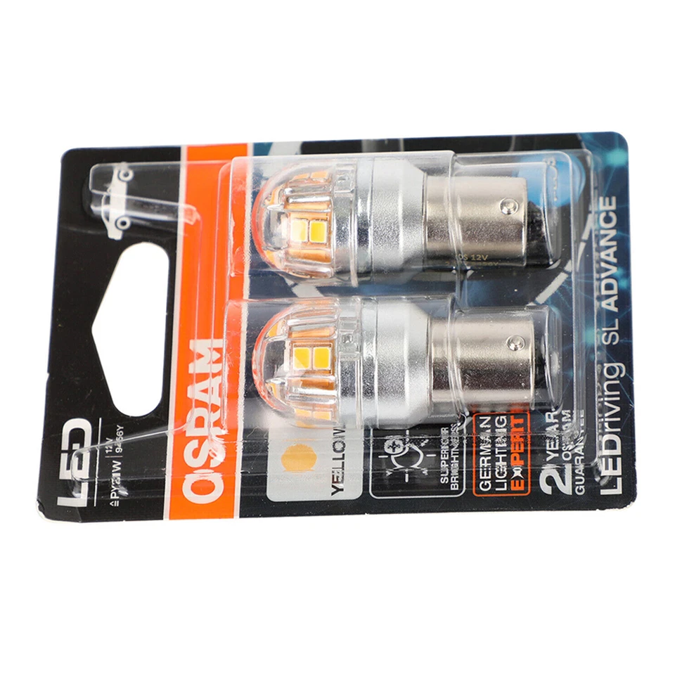 2x per OSRAM 9456Y Lampadine ausiliarie per auto LED PY21W 12V2.5W BAU15s M2 - Imagen 2 de 4