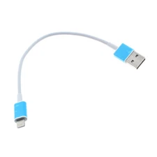iPHONE iPAD iPOD - SHORT USB CABLE FAST CHARGER POWER WIRE DATA SYNC CORD WHITE
