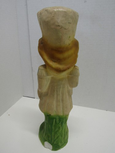 OLD VINTAGE CHALKWARE MARCHING BAND COMMANDER LEADER STATUE - Picture 3 of 6
