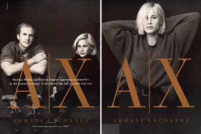 1993 Armani AE Exchange Matthew Modine Patricia Arquette 4-page