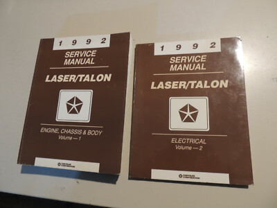 Plymouth Laser Eagle Talon (Mitsubishi Eclipse) 1992 Shop Repair Service manual 