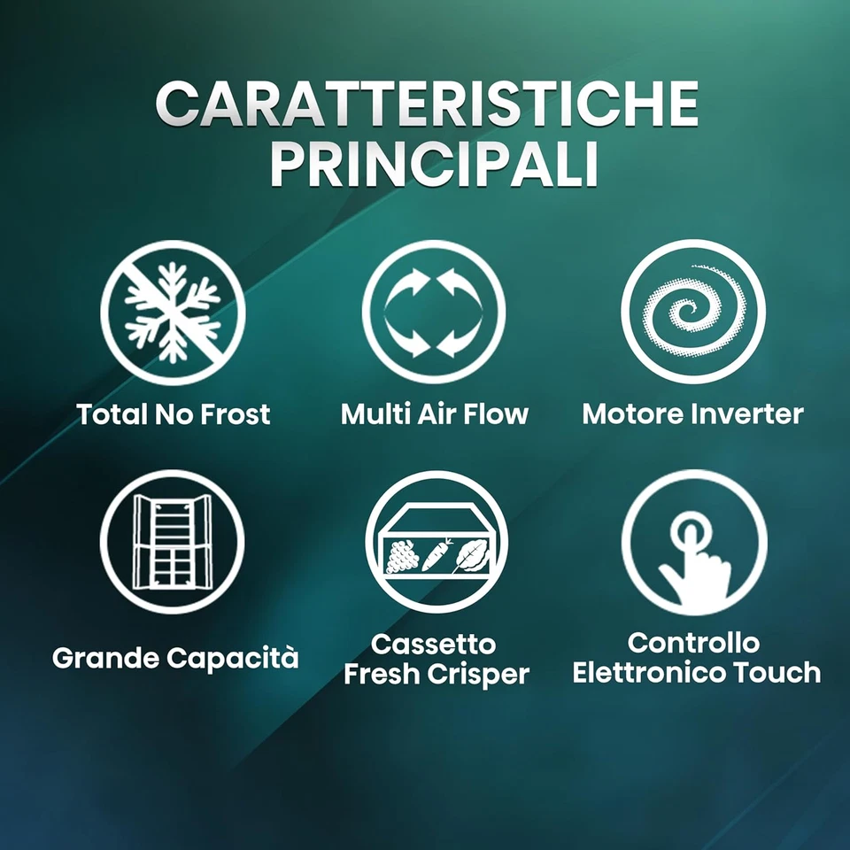 RS711N4AFE Frigorifero Side by Side, Grande Capactià 550 Litri, Nero, Total No F - Immagine 4 di 4