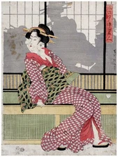 7795.Decoration Poster.Home Room wall interior art design.Japanese geisha kimono