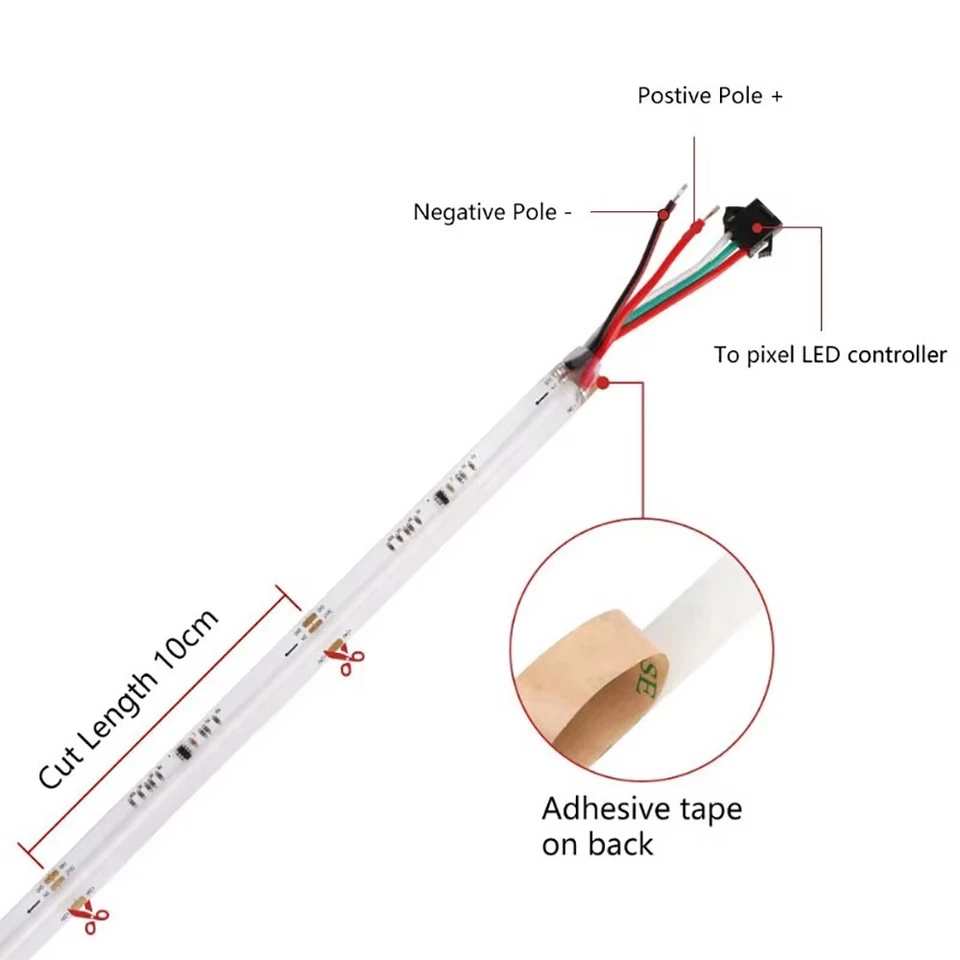RGBIC Addressable COB Strip SPI Pixel Programmable For Stage Commercial Lighting - Image 4 of 4