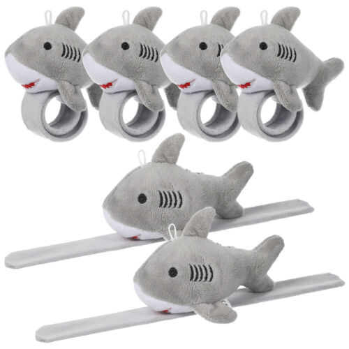 6pcs Slap Bracelets Plush Shark Slap Bracelets Animal Slap Bracelets Plush