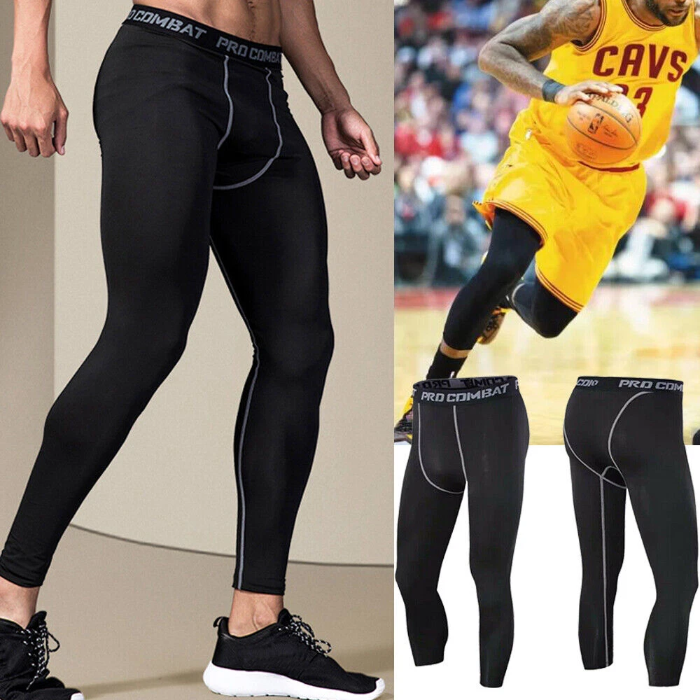 Pantalon Leggings de Entrenamiento para Hombre Capa Base de Compresión para  Gym