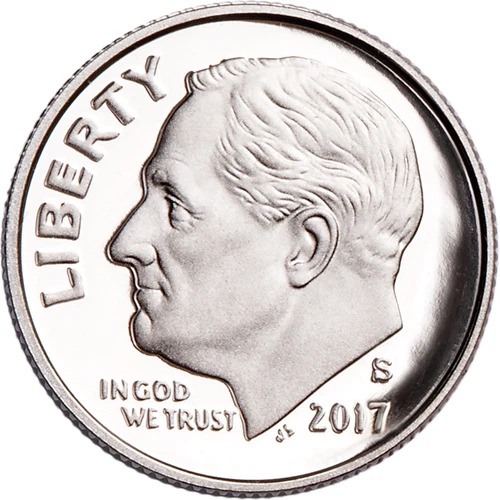 2017  S Roosevelt 90% Silver Dime DCAM GEM PROOF