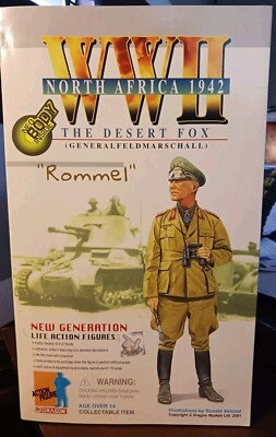 1/6 FIGURE 12 INCH MILITARY SOLDIER DRAGON WWII DESERT FOX ROMMEL
