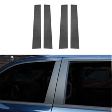Exterior Window Pillar Posts Trim Sticker For Dodge Ram 1500 2018+ Carbon Fiber