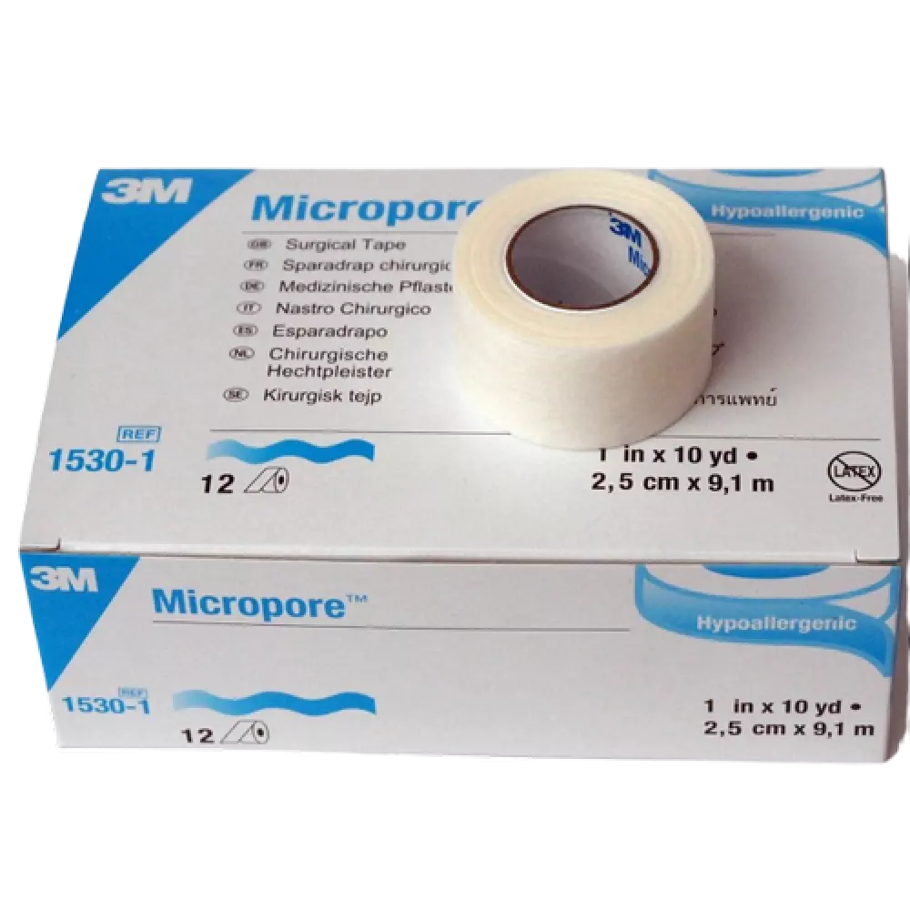  3M Micropore Paper Tape - White, 1 x 10yds (Box of 12) :  Health & Household