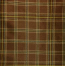 RICHLOOM COBURN CHOCOLATE PLAID CHECKER FURNITURE FABRIC BY THE YARD 57"W