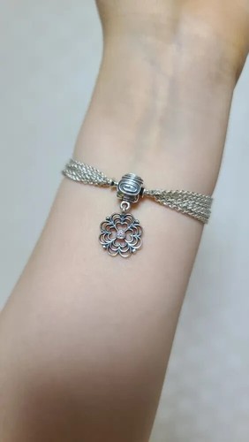 New Genuine Pandora Multi-Strand Mesh One Station Clip Bracelet 591701-18cm - Picture 15 of 16