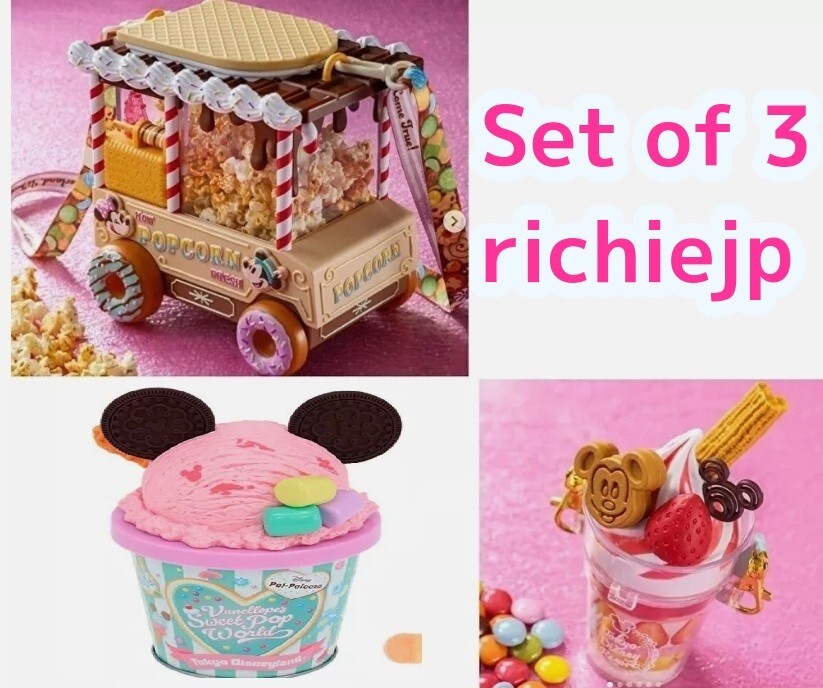 Japan Tokyo Disney Popcorn bucket Mini candy case Set Mickey