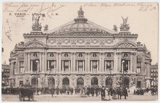 Paris France L Opera Antique Postcard #589