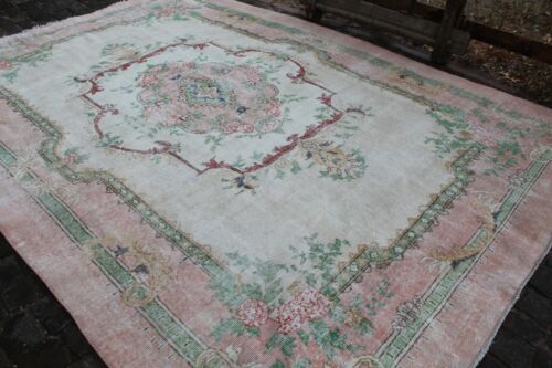 7x10 Vintage Handmade Turkish Large Living Room Area  Rug Carpet 130"x91" - Picture 1 of 7