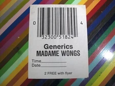 vtg punk rock flyer - Generics at Madame Wongs 8.5x11 PL1