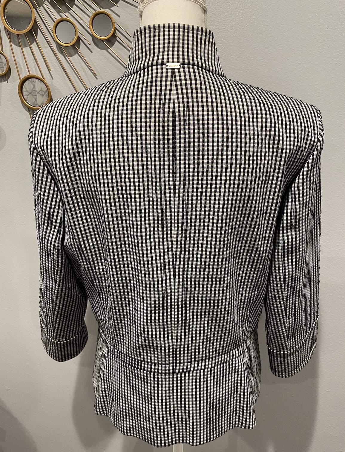St John Gingham Jacket Size 10 - image 2