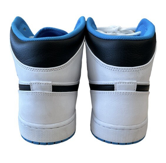 0008 su) Nike Air Jordan 1 One Mid White/Laser Blue 554724