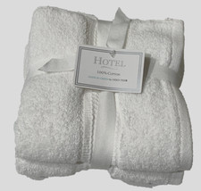 NWT SET OF 2 HOTEL 100 Cotton Soft Quality Hand Towels White 16 in X 28 in