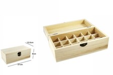 Scatola Contenitore In Legno Naturale 18 Scomparti Decoupage dfh