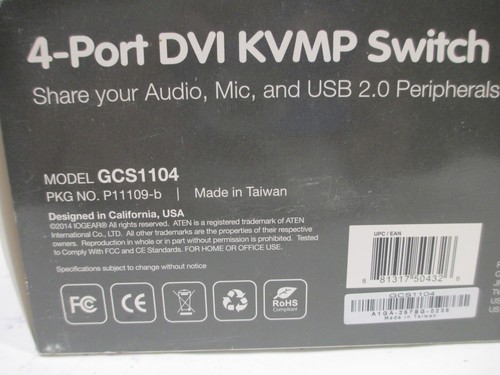 IOGEAR GCS1104 4-Port DVI KVMP Switch with Cables - Picture 2 of 13
