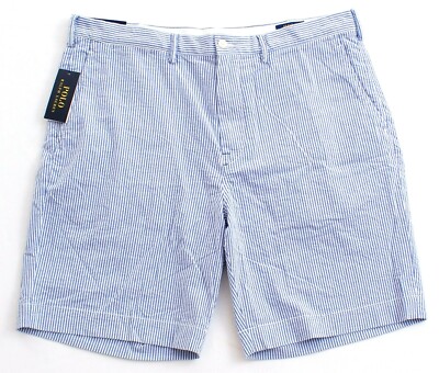 Polo Ralph Lauren Blue & White Seersucker Stretch Classic Fit Shorts Men's NWT | eBay