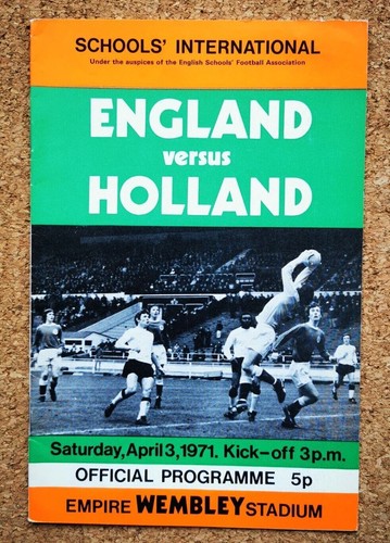 Programme England Football Wembley Programmes - Various Seasons (Inc Schoolboys) - Picture 33 of 41