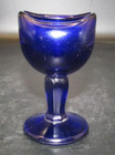 JOHN BULL Trade Mark Eye Wash Glass Cup Cobalt Blue  PAT. Aug 14, 1917 — photo 1