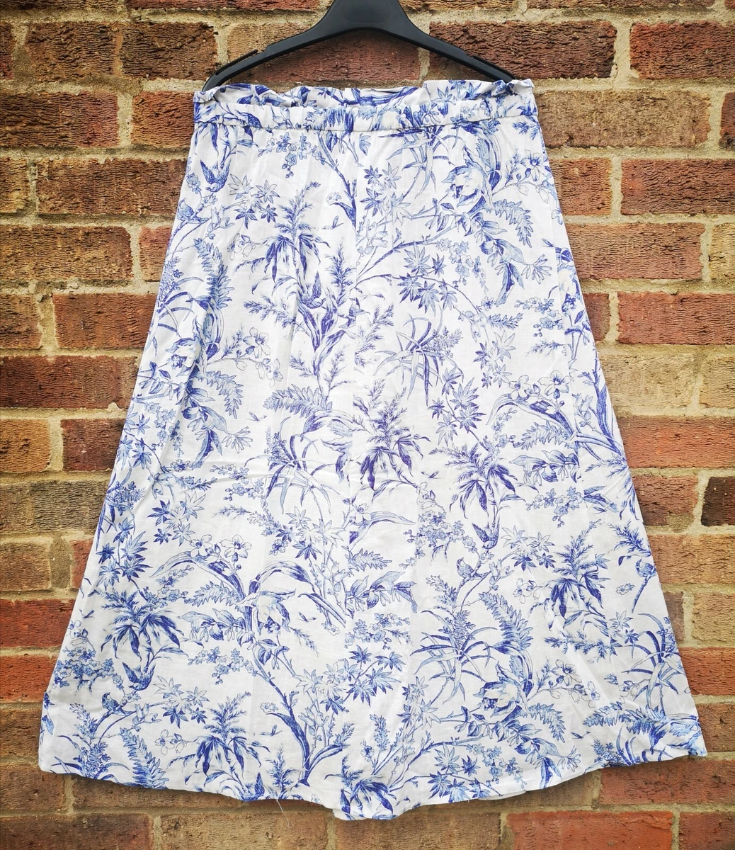 H&m blue midi hot sale skirt