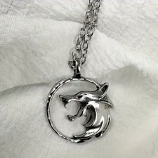 Wolf Attack Wolves Jewelry Vintage Silvery Nature Pendant Necklace