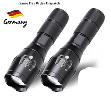2x Super Hell Taschenlampe Fackel - LED Taktisches Fackel - Zoom - Wasserfest