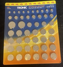 Pack of 48 Tronic Assorted Button Cell Batteries Due date 04/2029 free p&p