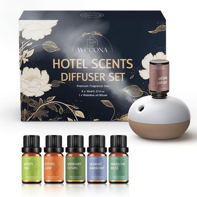 WECONA Aroma Diffusor Kabellos 6 Duftöle Langlebig Akku