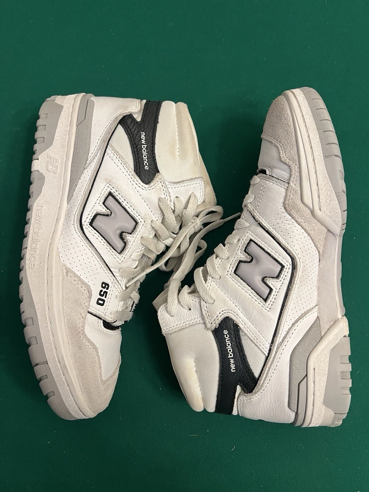New Balance 650R scarpa sneaker uomo taglia 8 5 bianco nero confezione angora BB650RWH