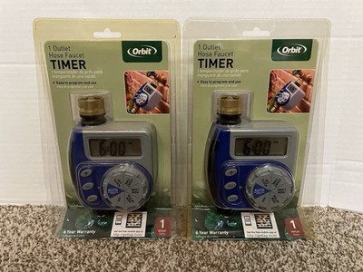 2x Orbit 1 Outlet Hose Faucet Timer Model 27729 NEW! SEALED! FREE SHIPPING!