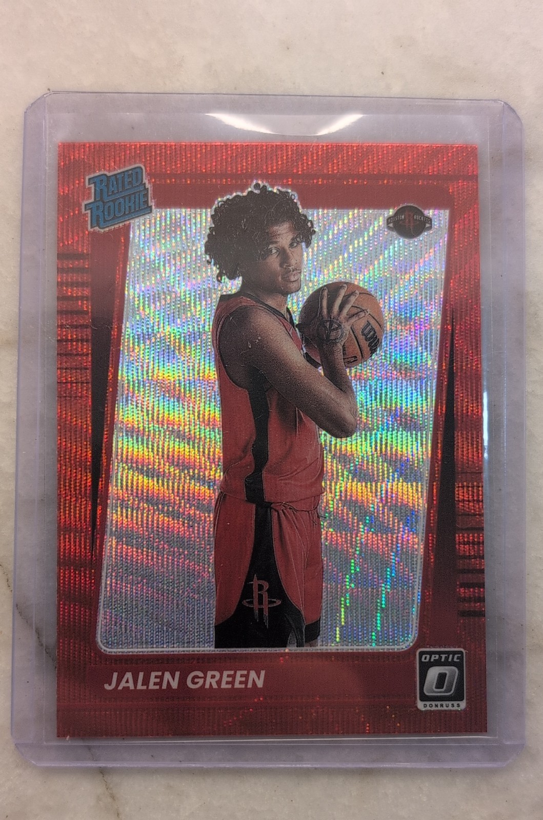 🔥2021 Optic Rated Rookie Jalen Green #159 Red Wave Prizm (RC)🔥