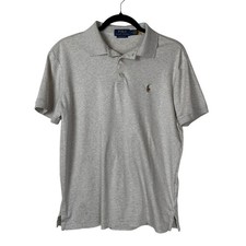 Polo Ralph Lauren Mens Custom Slim Fit Short Sleeve Polo Shirt Size M Beige