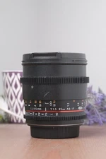 Canon Rokinon 85mm T1.5 Cine AS IF UMC II Manual Focus EF-Mount Lens DS85M-C